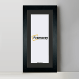 Panoramic Solid Wood Black Pictures Frames With Black Mount