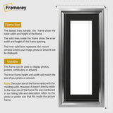 Panorama Style Silver Oslo Picture Frames With Black Mount