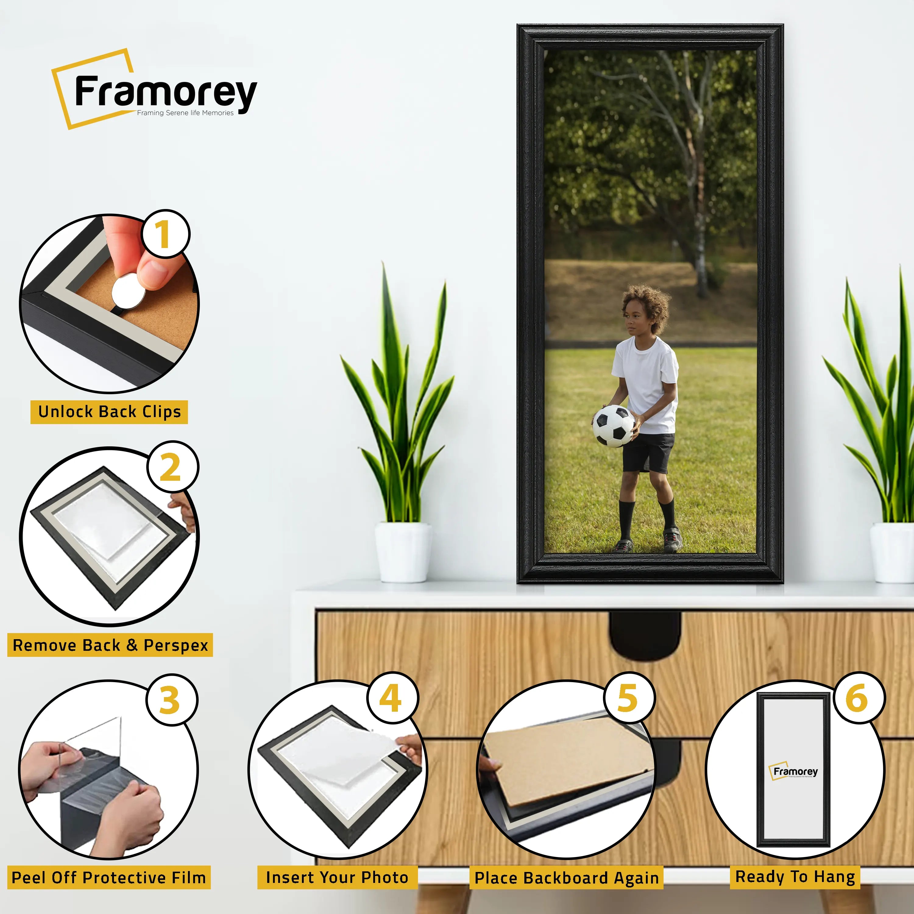 Panoramic Black Picture Frames with Wall Art and Stunning UK Designs