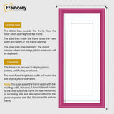 Antique Style Panoramic Pink Picture Frame Photo Frame With White Mount