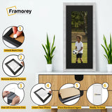 Panoramic Size Glitter Sparkle Silver Photo Frames With Black Mount