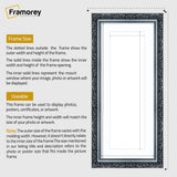 Panorama Silver Photo Frame Dahlia Wall Art Frame With White Mount