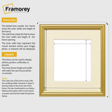 Antique Style Square Gold Picture Frame Photo Frame With Ivory Mount