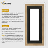 Flat Panoramic Oak Picture Photo Frame Wall Art Poster Frame With Black Mount