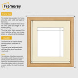 Antique Style Square Size Oak Picture Frame with Ivory Mount