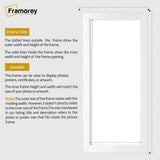 Flat Panoramic White Picture Photo Frame Wall Art Poster Frame