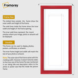 Antique Style Panoramic Red Picture Frame With White Mount Photo Frame