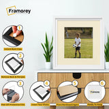 Square Size White Oslo Photo Frames Wall Art Frames With Ivory Mount