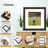 Square Size Walnut Oslo Photo Frames Wall Art Frames With White Mount