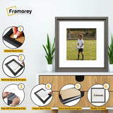 Square Size Grey Oslo Photo Frames Wall Art Frames With White Mount