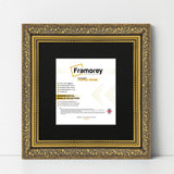 Square Photo Frames Gold Dahlia Wall Art Frame With Black Mount