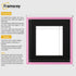 Square Size Pink Thin Matt Picture Frames With Black Mount