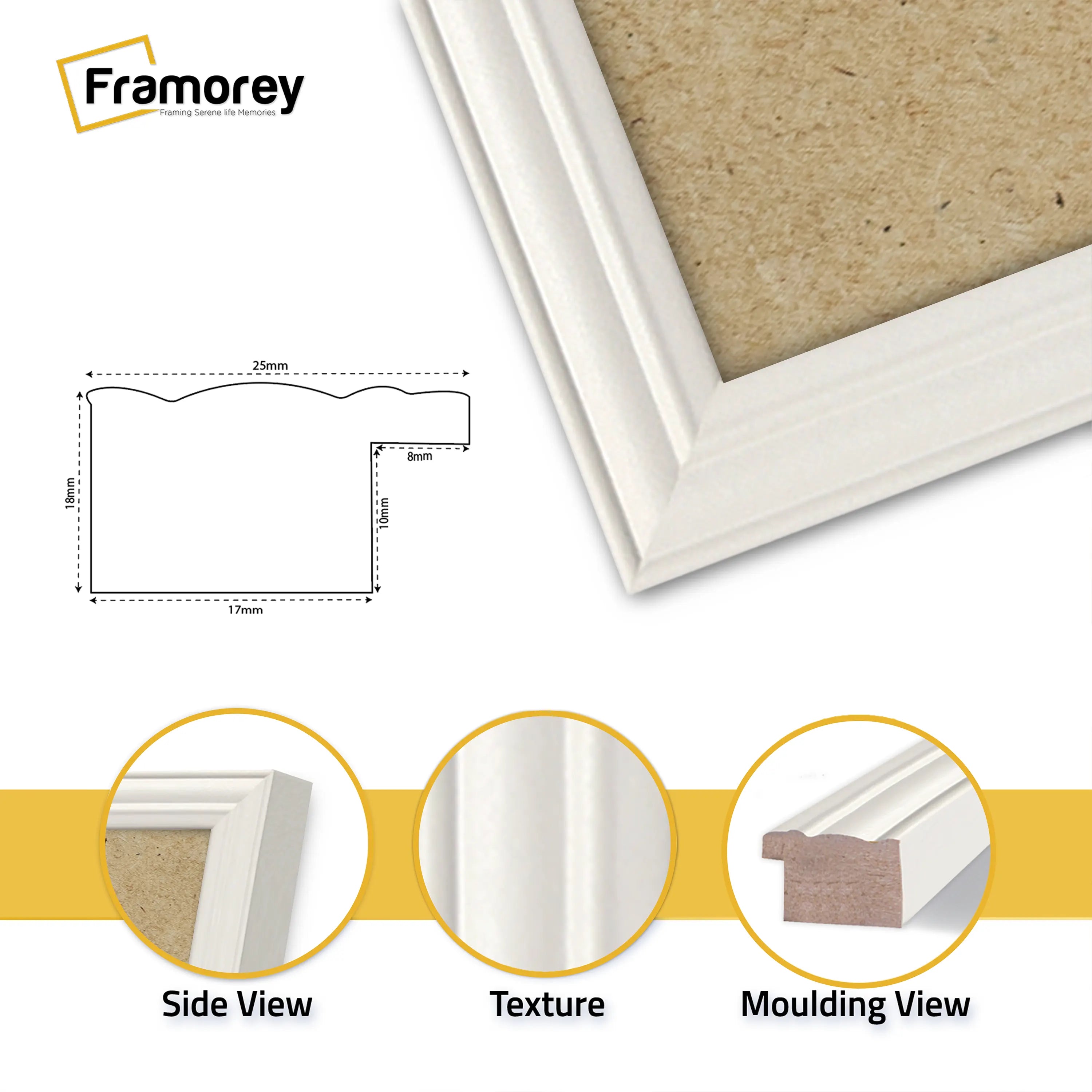 Antique Style Panoramic  Size White Picture Frame Wall Art Photo Frame