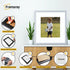 Square Size Thin Matt Light Grey Picture Frames With White Mount