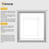 Antique Style Square Silver Picture Frame Wall Art With White Mount