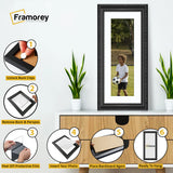 Panoramic Size Black Picture Frame Shabby Wall Frames With White Mount