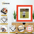 Square Size Red Picture Frame With White Mount