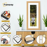 Panoramic Step Style Oak Photo Frame With White Mount