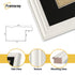 Antique Style Panoramic White Picture Frame With Black Mount