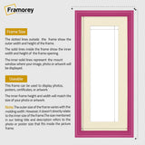 Antique Panoramic Pink Picture Frame With Ivory Mount Photo Frame
