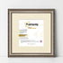 Square Size Gun Metal Shabby Picture Frame With Ivory Mount