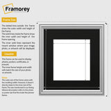 Antique Style Square Size Silver Picture Frame with Black Mount