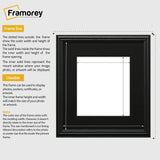 Antique Style Square Size Black Picture Frame with Black Mount