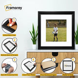 Square Size Black Oslo Photo Frames Wall Art Frames With White Mount
