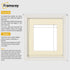 Antique Style Square Size White Picture Frame with Ivory Mount