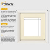Antique Style Square Size White Picture Frame with Ivory Mount