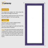 Antique Style Panoramic Purple Picture Frame Wall Art Photo Frame