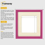 Antique Style Square Size Pink Picture Frame with Ivory Mount