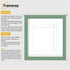 Antique Style Square Green Picture Frame with White Mount
