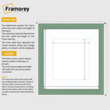 Antique Style Square Green Picture Frame with White Mount