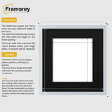 Square Size Light Grey Thin Matt Picture Frames With Black Mount