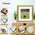 Square Size Gold Picture Frame With White Mount