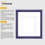Antique Style Square Purple Picture Frame Wall Art Frame With White Mount