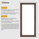 Antique Style Panoramic Mahogany Picture Frame Wall Art Photo Frame