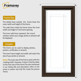 Panorama Style Walnut Oslo Picture Frames With White Mount
