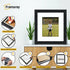 Step Style Square Size Black Picture Frame With White Mount
