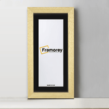 Panoramic Natural Solid Wood Pictures Frames With Black Mount
