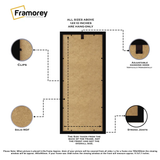 Panoramic Solid Wood Black Pictures Frames With Black Mount