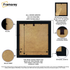 Square Solid Wood Black Picture Frames with Ivory Mount