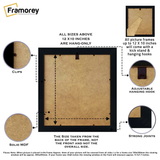 Square Solid Wood Black Picture Frames with Black Mount