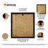 Square Solid Wood Black Picture Frames With White Mount