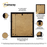 Black Solid Wood Square Picture Frames Ideal for Posters, Photos & Art