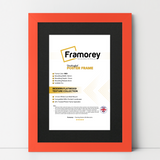 Red Picture Frame with Black Mount