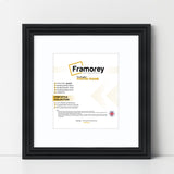 Step Style Square Size Black Picture Frame With White Mount