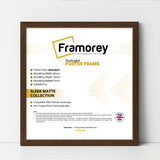 Square Size Walnut Thin Matt Picture Frame Poster Frames