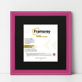 Antique Style Square Size Pink Picture Frame Wall Art Photo Frame With Black Mount